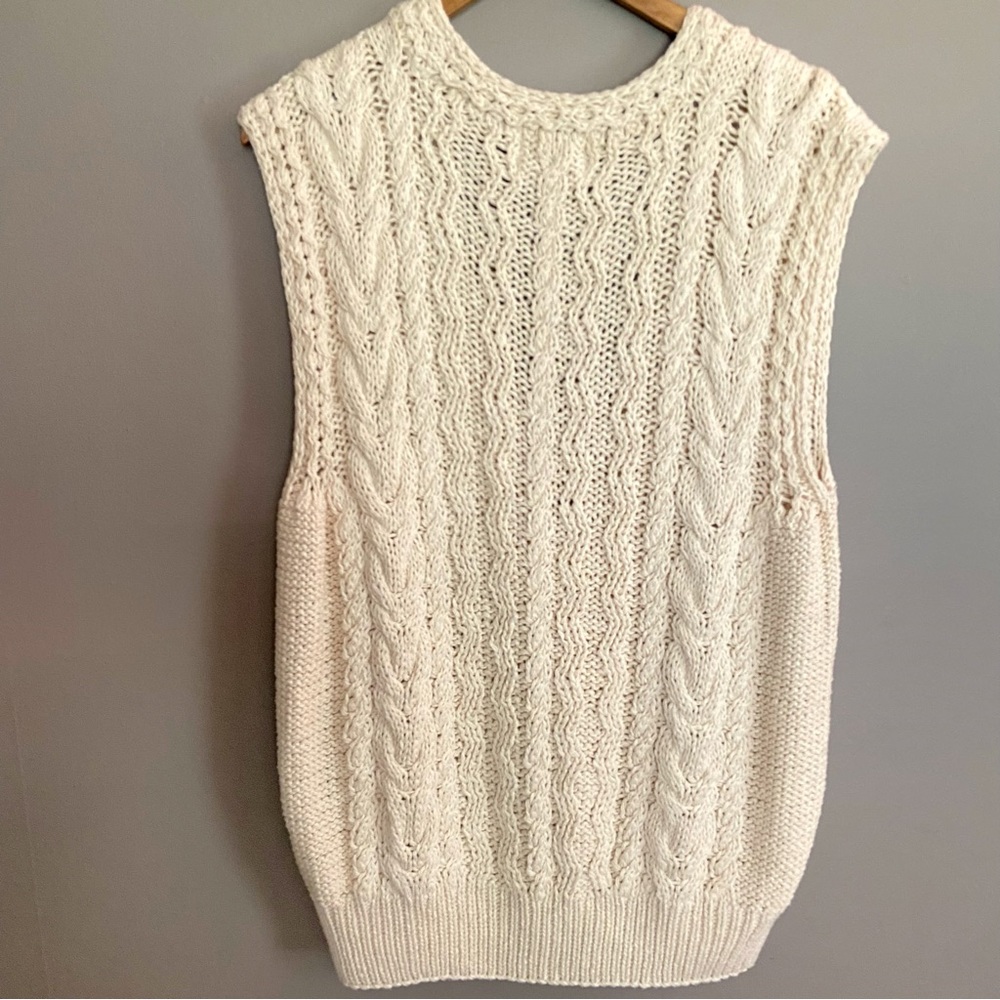 Sold Jantzen Silk Blend Knit Cardigan Vest Size Large - Picture 3 of 10